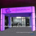 lighting color changeable trade show stand with display stand exhibition booth for exposition in Shanghai